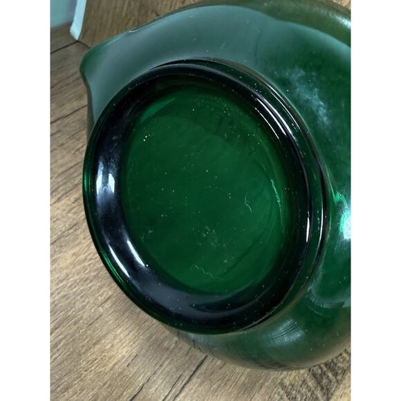 Vintage Martinsville Viking Glass Emerald Green Swan Candy Dish - Picture 4 of 4